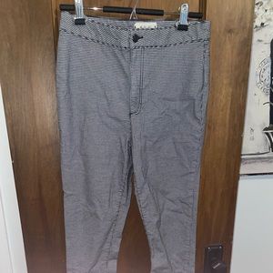Free People Black & White Houndstooth Pants